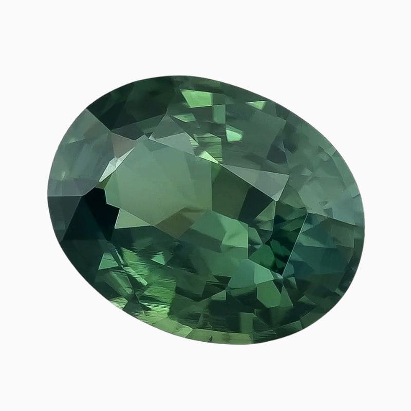 Natural unheated bluish green sapphire gemstone