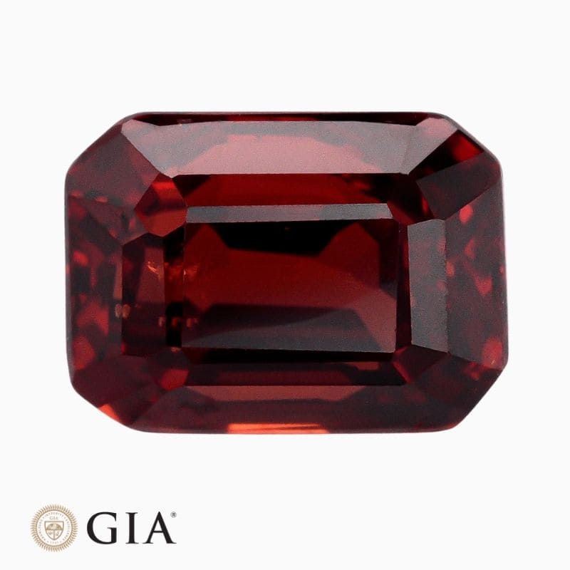 Natural red spinel gemstone