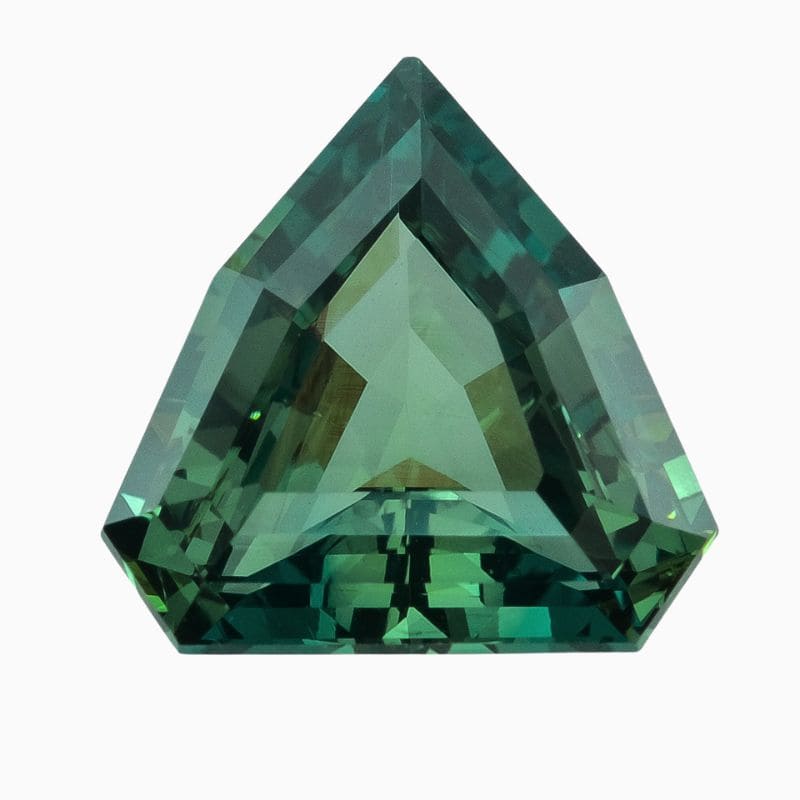 Natural unheated green-blue sapphire
