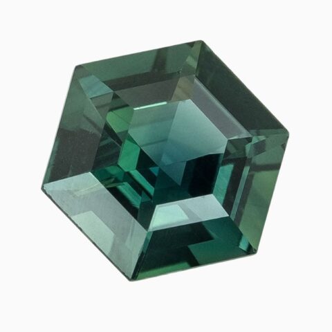Natural unheated greenish blue sapphire gemstone