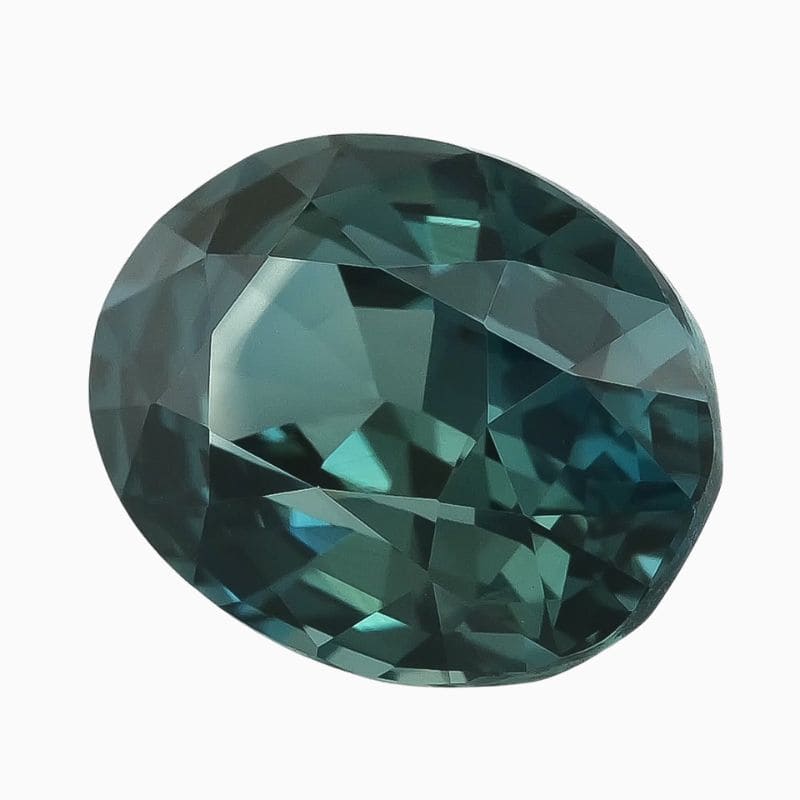 Natural unheated greenish blue sapphire gemstone