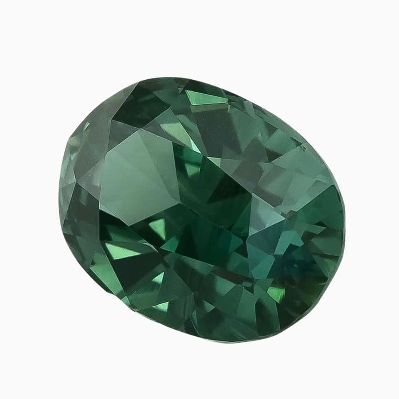 Natural unheated greenish blue sapphire gemstone