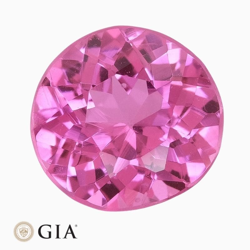 Natural pink spinel gemstone
