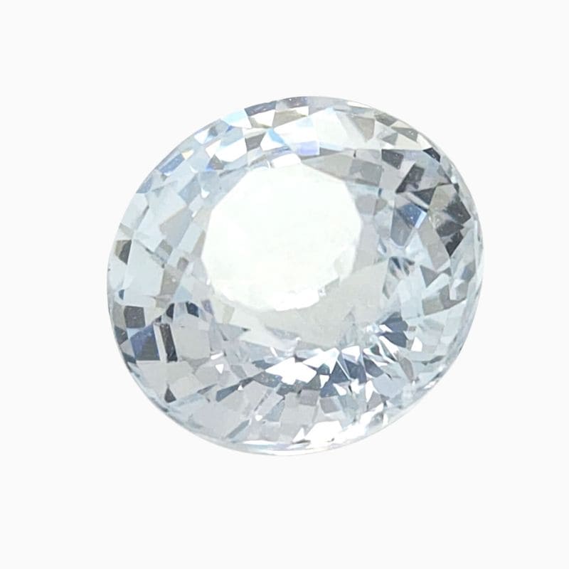Natural light grayish blue sapphire gemstone