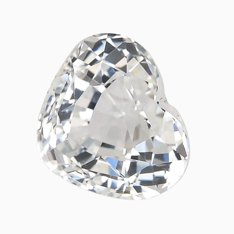 Natural near colorless sapphire gemstone