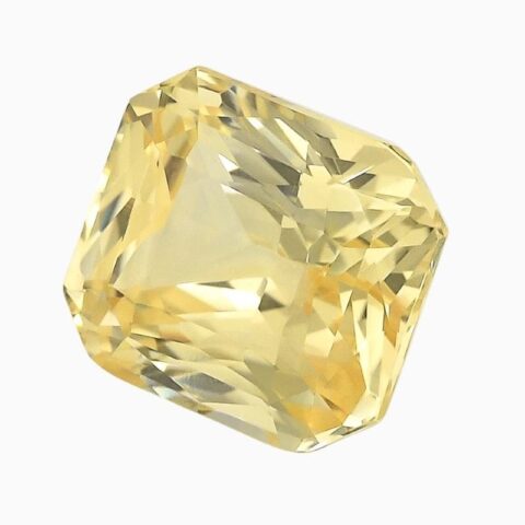 Natural yellow sapphire gemstone
