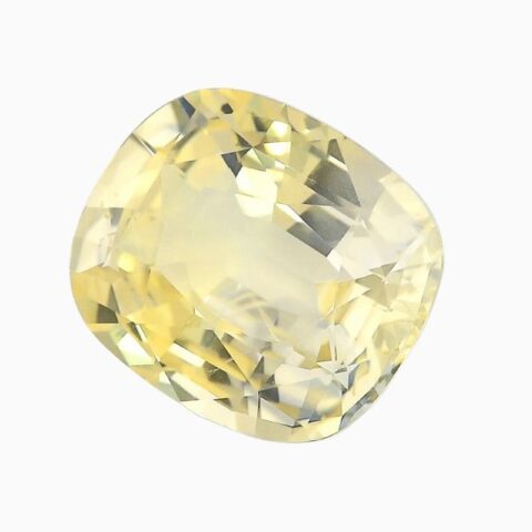 Natural yellow sapphire gemstone