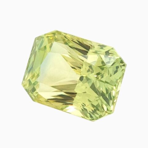 Natural greenish yellow sapphire gemstone