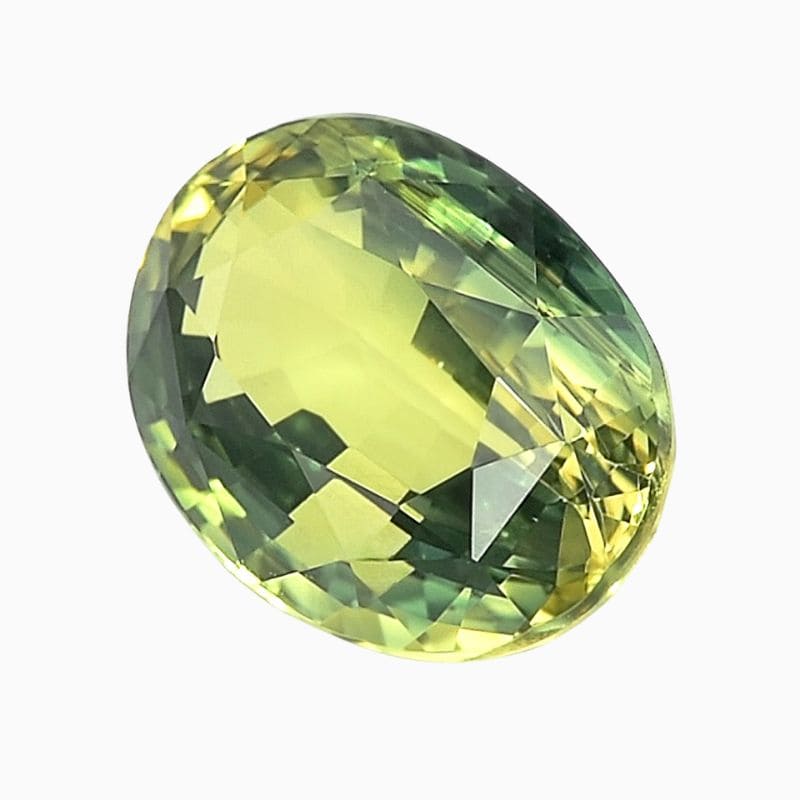 Natural yellowish blue sapphire gemstone