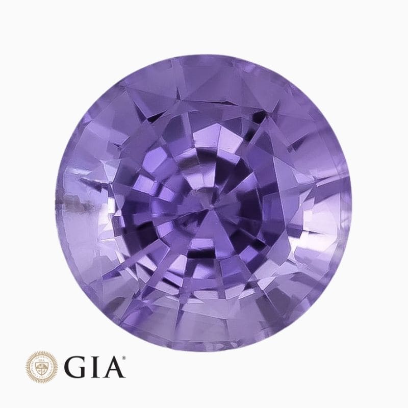 Natural unheated violet sapphire gemstone
