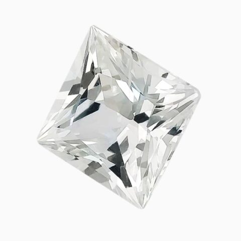 Natural white sapphire gemstone