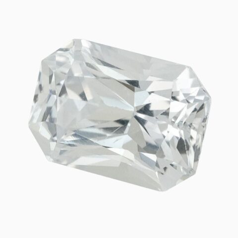 Natural white sapphire gemstone