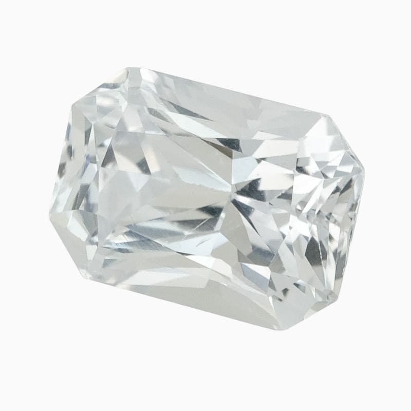 Natural white sapphire gemstone