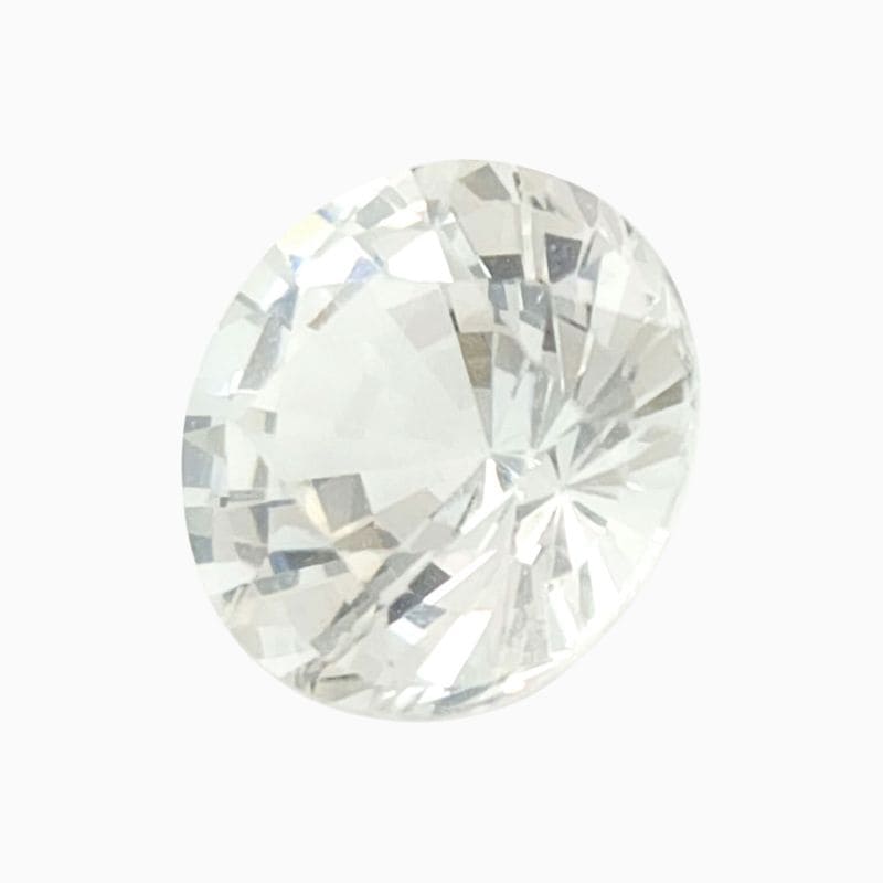 Natural white sapphire gemstone