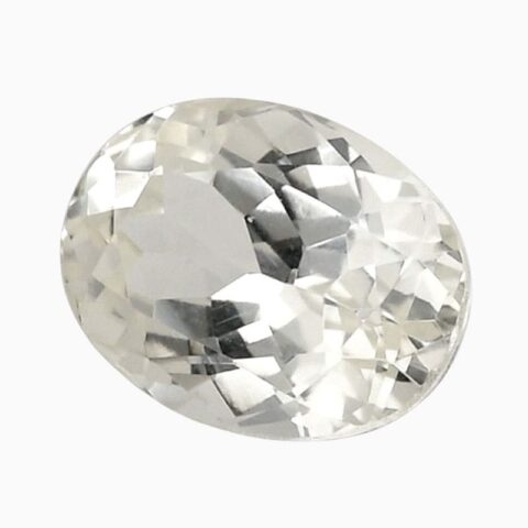 Natural white sapphire gemstone