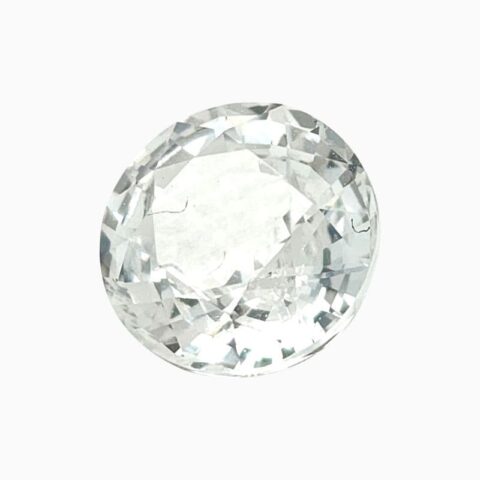 Natural white sapphire gemstone
