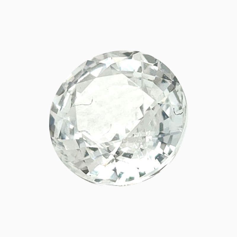 Natural white sapphire gemstone