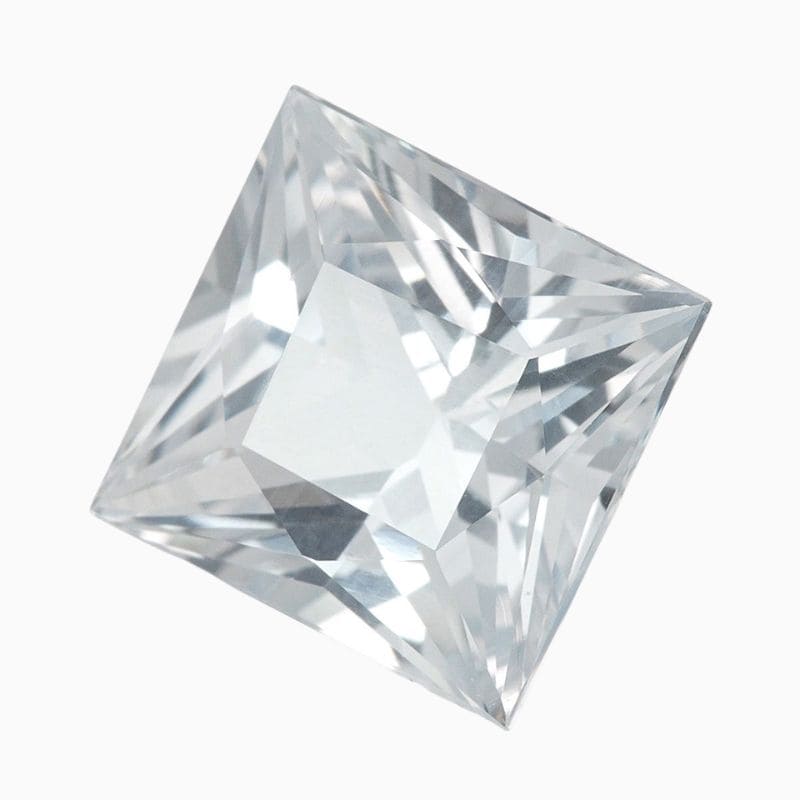 Natural white sapphire gemstone