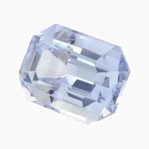 Natural white sapphire gemstone