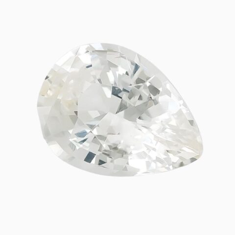 Natural white sapphire gemstone