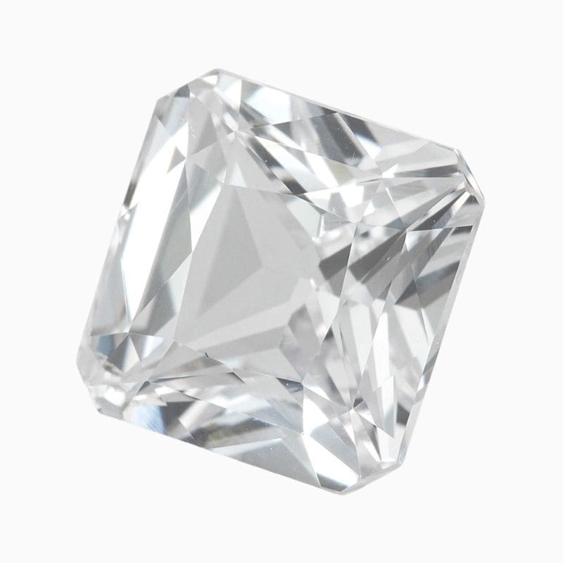 Natural near colorless sapphire gemstone