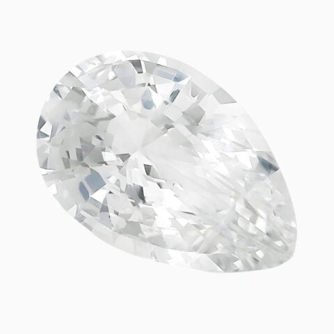 Natural white sapphire gemstone