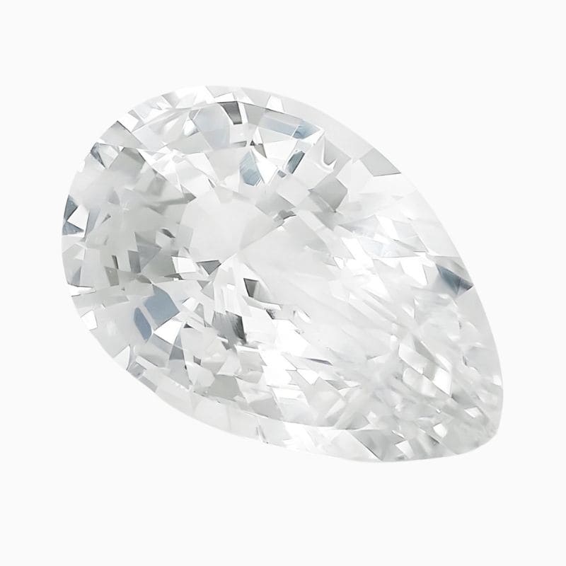 Natural white sapphire gemstone