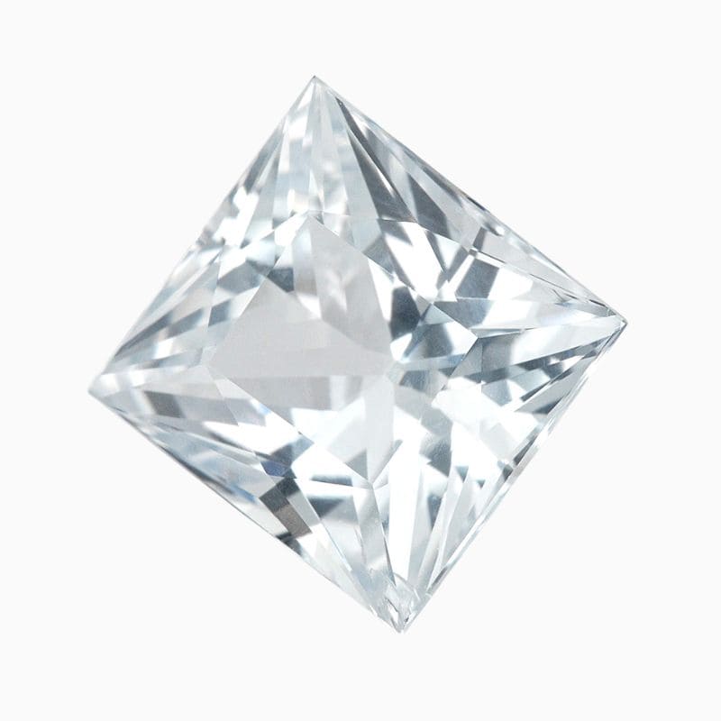 Natural colorless sapphire gemstone