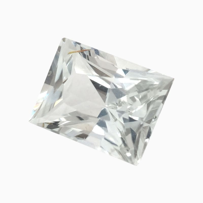 Natural white sapphire gemstone