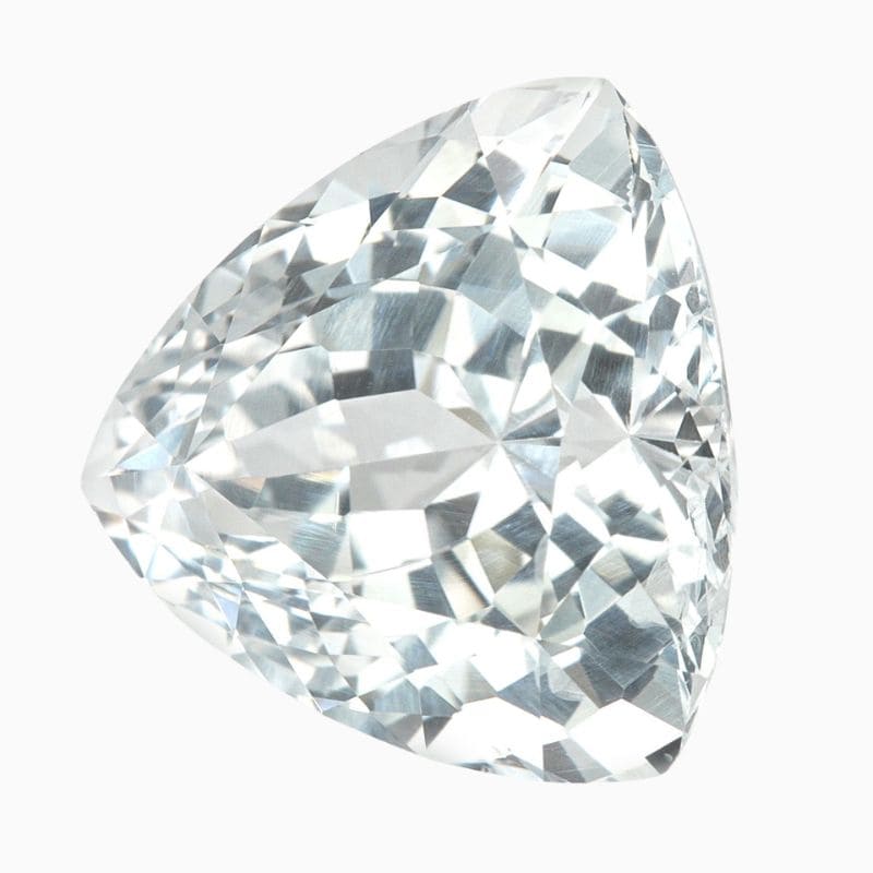 Natural white sapphire gemstone
