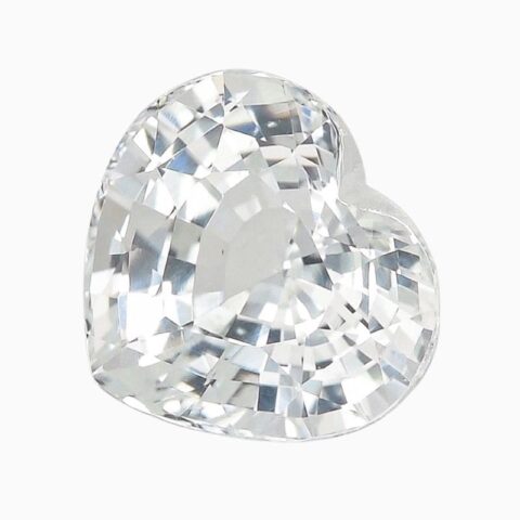 Natural near colorless sapphire gemstone