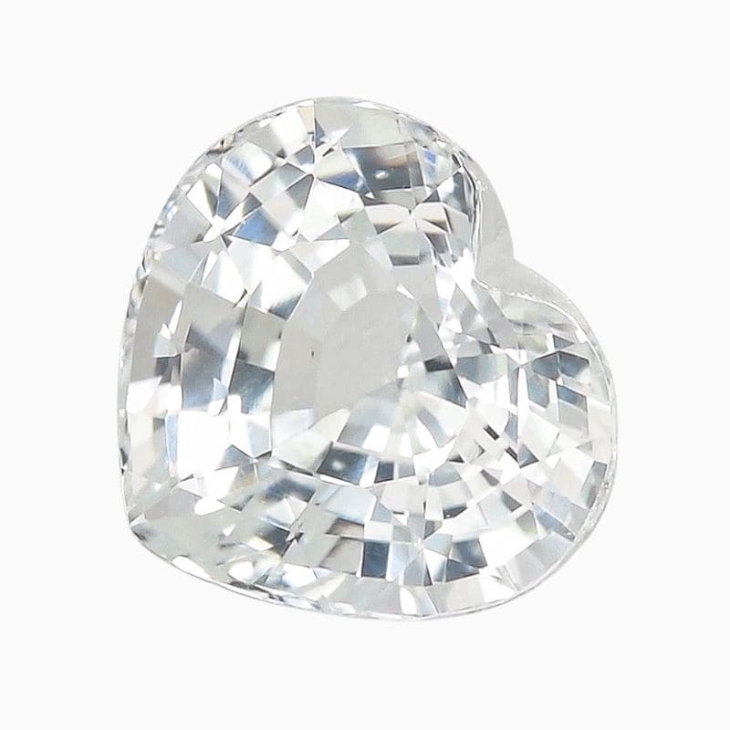 Natural near colorless sapphire gemstone