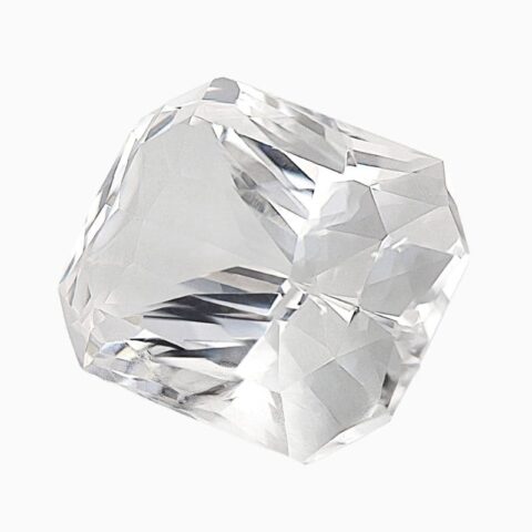Natural white sapphire gemstone