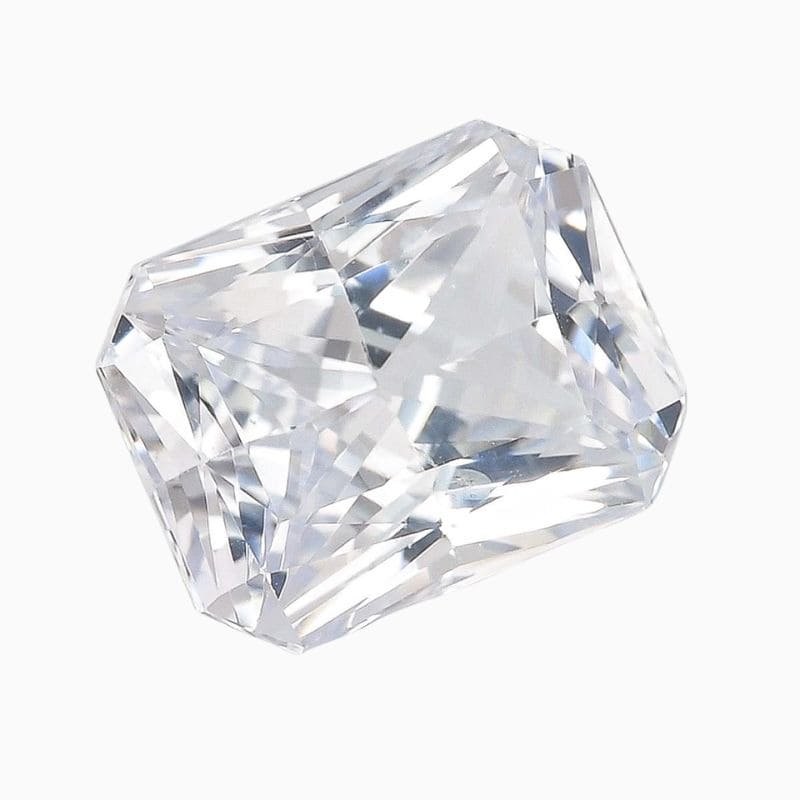 Natural colorless sapphire gemstone