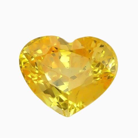 Natural yellow sapphire gemstone