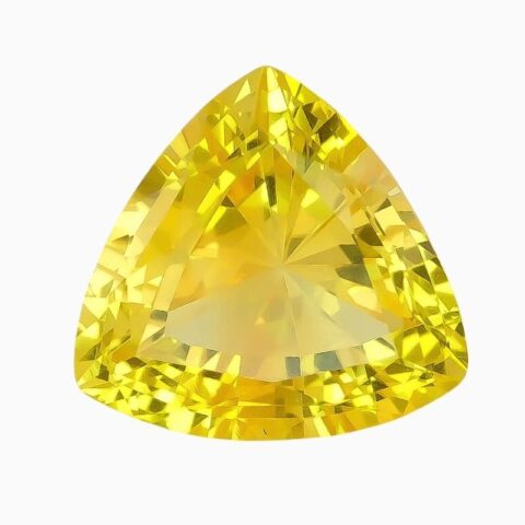 Natural yellow sapphire gemstone