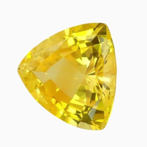 Natural yellow sapphire gemstone