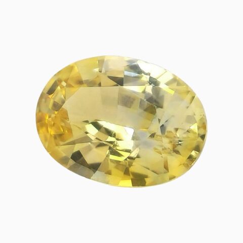 Natural yellow sapphire gemstone