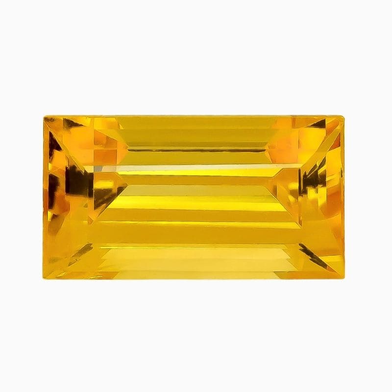 Natural yellow sapphire gemstone