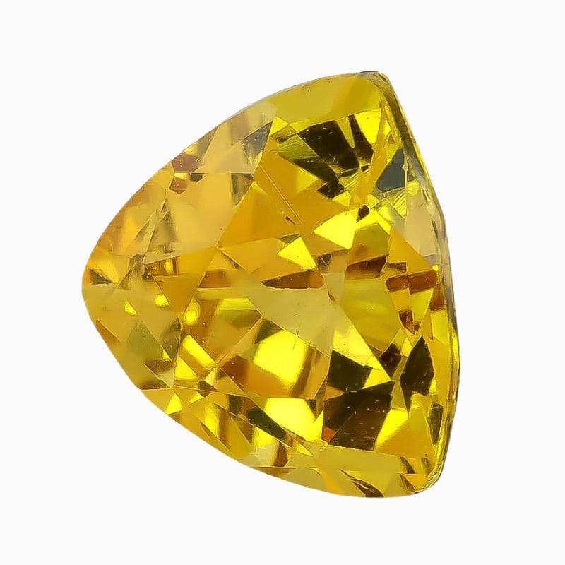 Natural yellow sapphire gemstone