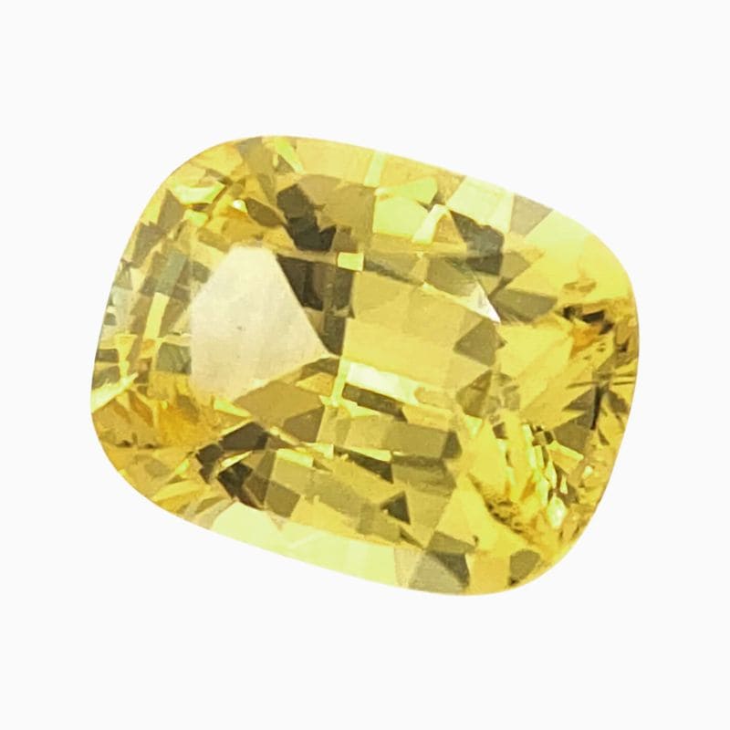 Natural yellow sapphire gemstone