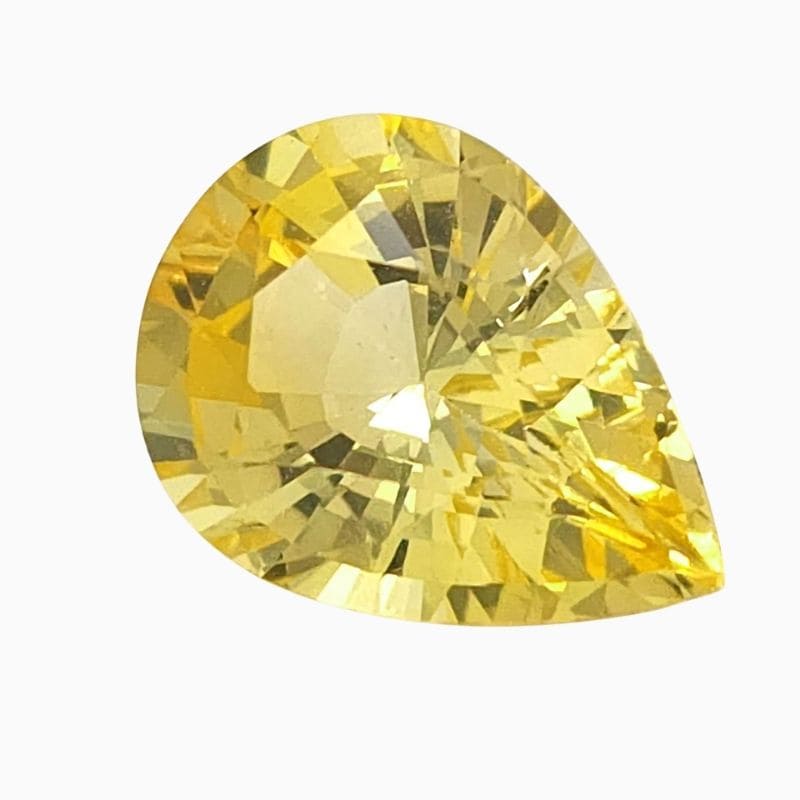 Natural yellow sapphire gemstone