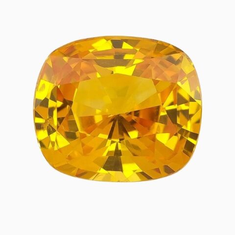 Natural yellow sapphire gemstone