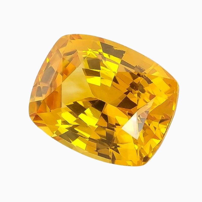 Natural yellow sapphire gemstone