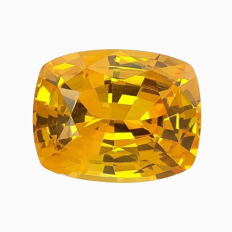Natural yellow sapphire gemstone