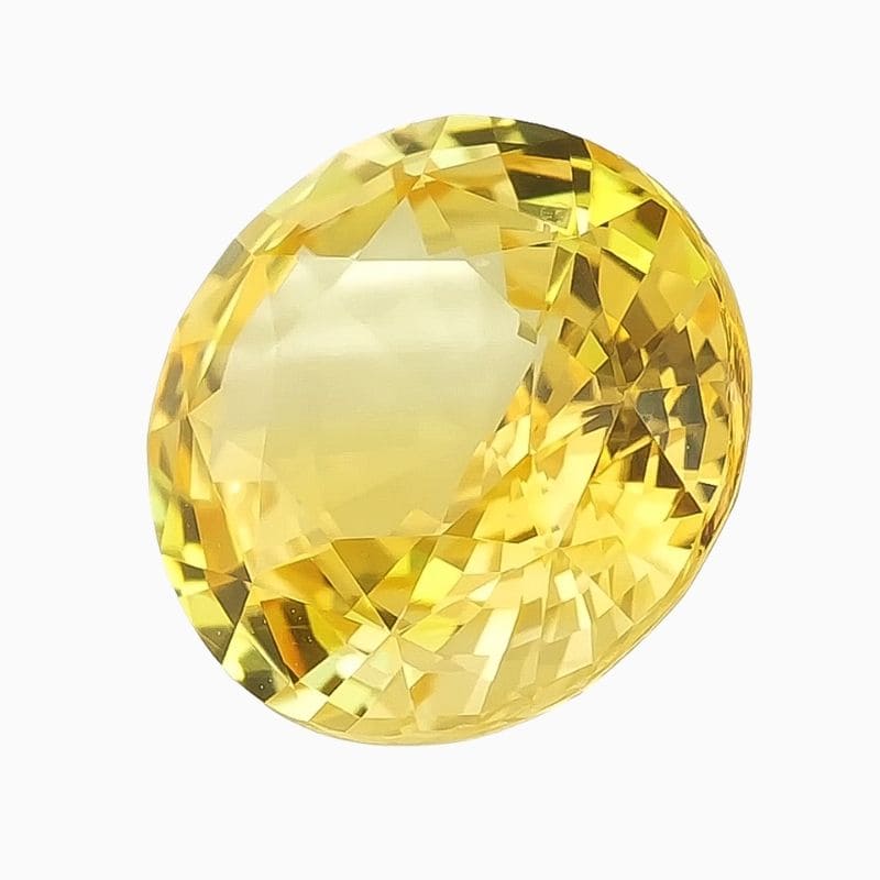 Natural yellow sapphire gemstone