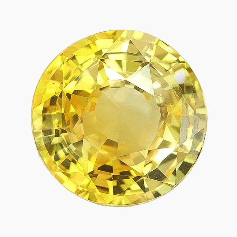 Natural yellow sapphire gemstone