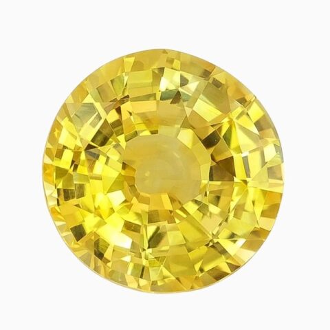 Natural yellow sapphire gemstone