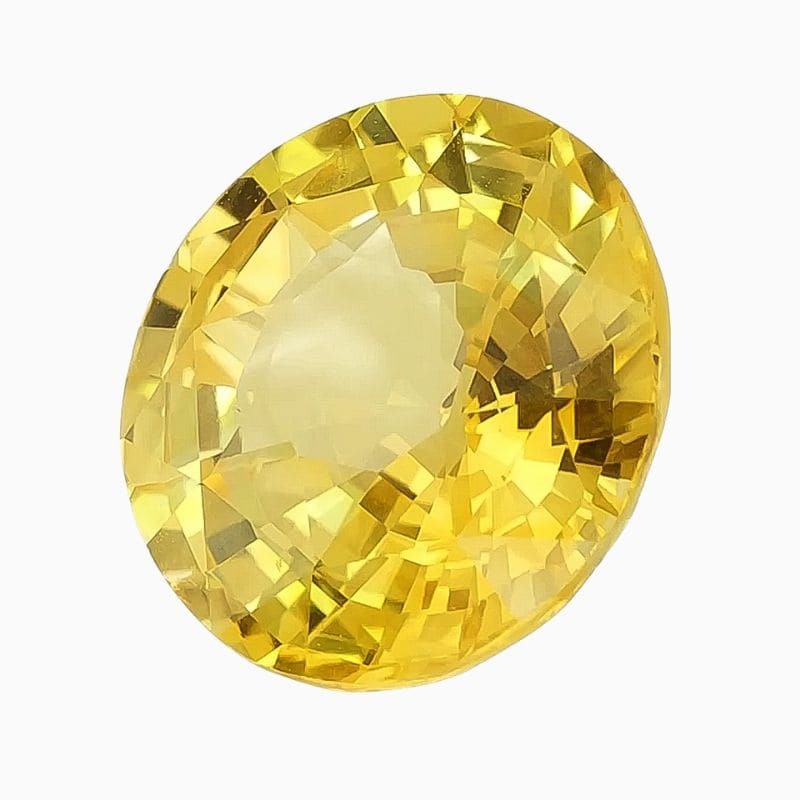 Natural yellow sapphire gemstone