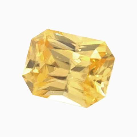 Natural yellow sapphire gemstone